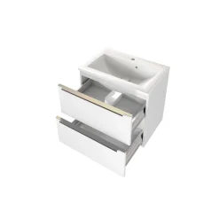 Waschbeckenschrank Hansen L60xD39cm 2 Schubladen - weiß