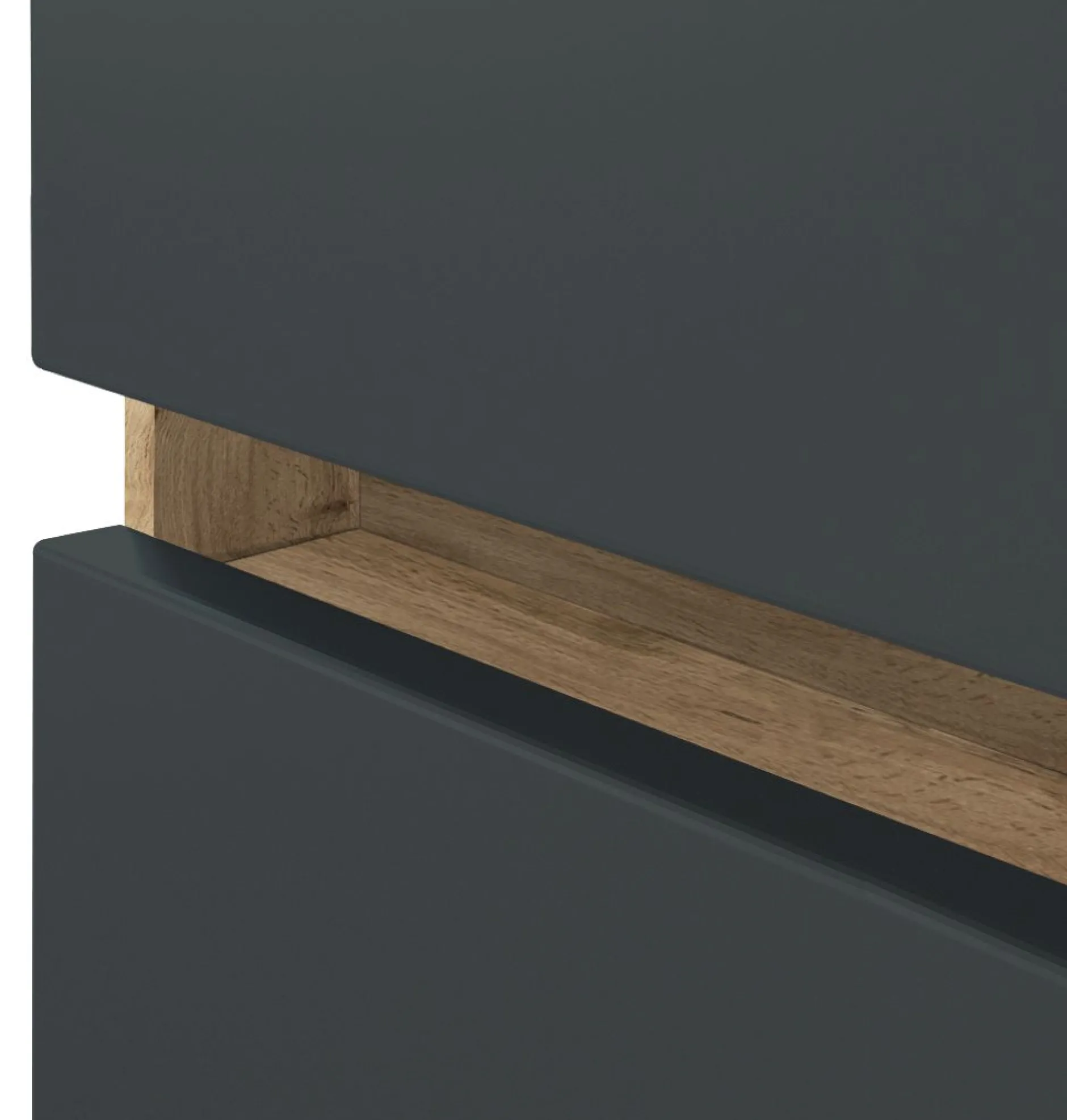 Waschbeckenschrank Luna 60cm 1 Schublade - Eiche/grau