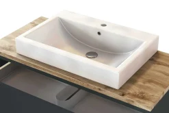 Waschbeckenschrank Pisca 100cm 2 Schubladen - graphit