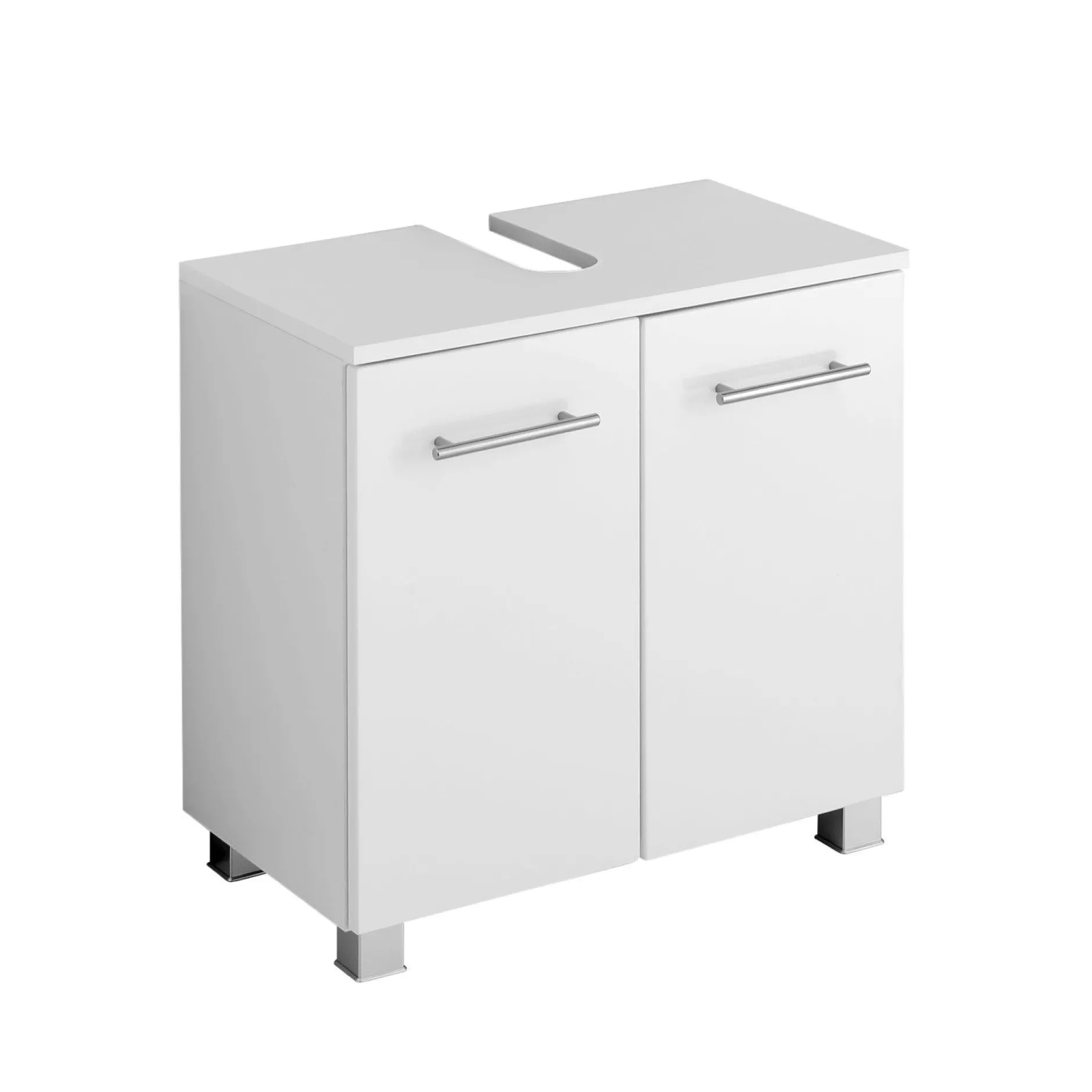 Waschbeckenschrank Pollet 60cm 2 Türen - weiß