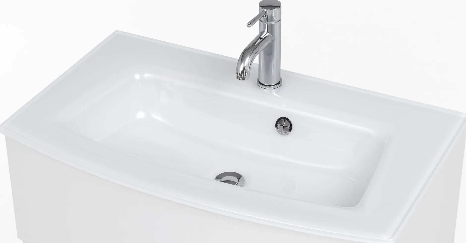 Waschbeckenschrank Stivan 80cm - weiß