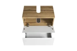Waschbeckenschrank Varese | 60 x 47 x 56 cm | Wotan Oak / Weiß