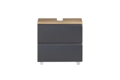 Waschbeckenschrank Varese | 60 x 47 x 56 cm | Wotan Oak / Grau