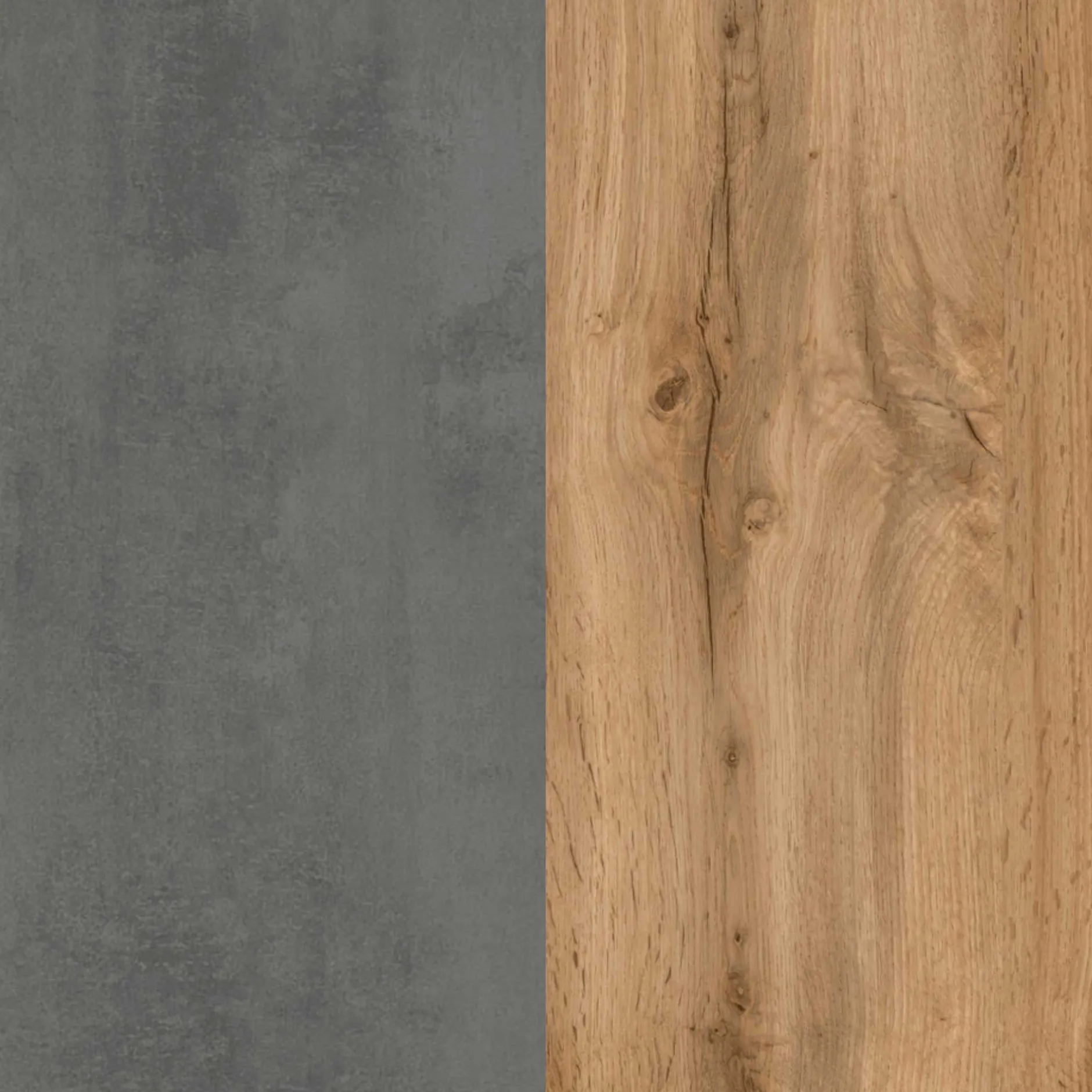 Waschbeckenschrank Varese | 60 x 47 x 56 cm | Wotan Oak / Betonfarbe