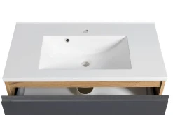 Waschbeckenschrank Varese | 80 x 47 x 56 cm | Wotan Oak / Grey