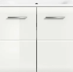 Waschbeckenunterschrank Ice Xonox - MDF Hochglanz - 60x55x46 cm - Weiß