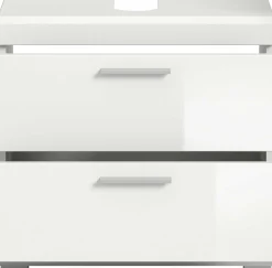 Waschbeckenunterschrank Scout Xonox - Hochglanz Weiß - 60x56x34 cm