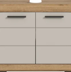 Waschbeckenunterschrank Scout Xonox - Evoak Eiche & Cashmere - 60x56x34 cm