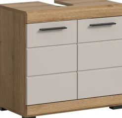Waschbeckenunterschrank Scout Xonox - Evoak Eiche & Cashmere - 60x56x34 cm