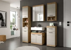 Waschbeckenunterschrank Scout Xonox - Evoak Eiche & Cashmere - 60x56x34 cm