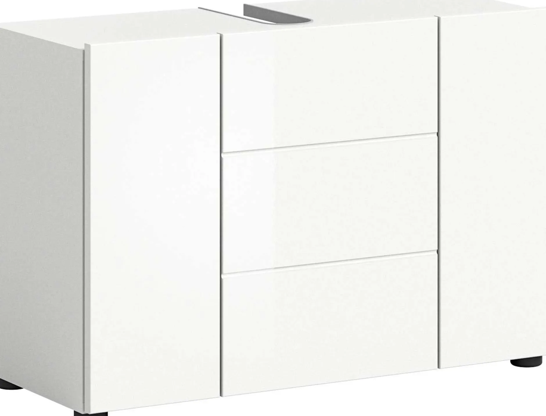 Waschbeckenunterschrank Vira Xonox - Weiß Melamin - 82x56x34 cm