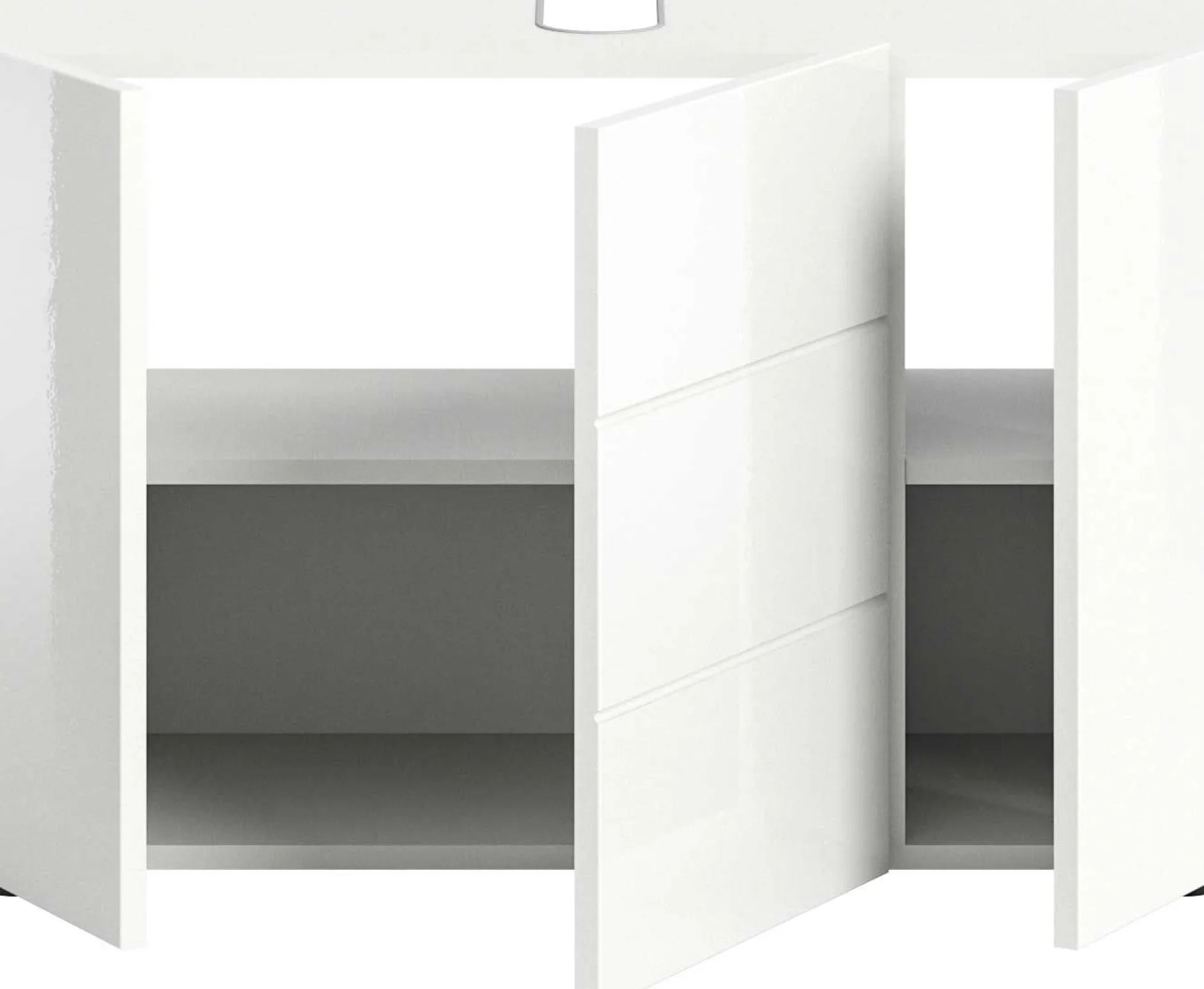 Waschbeckenunterschrank Vira Xonox - Weiß Melamin - 82x56x34 cm