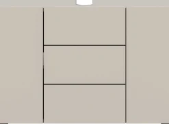Waschbeckenunterschrank Vira Xonox - Melamin Cashmere - 82x56x34 cm - Schwarz
