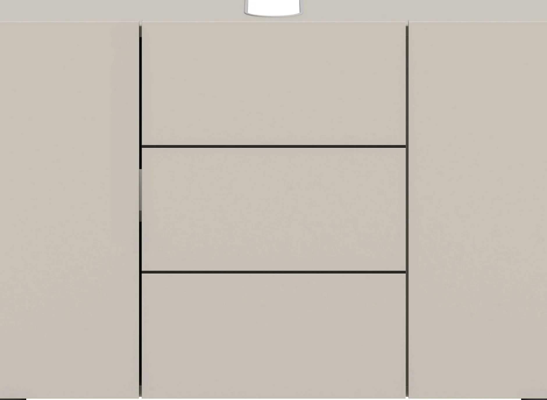 Waschbeckenunterschrank Vira Xonox - Melamin Cashmere - 82x56x34 cm - Schwarz