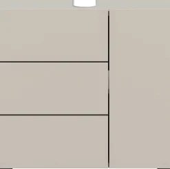 Waschbeckenunterschrank Vira Xonox - Cashmere Melamin - 60x57x34 cm - Schwarz