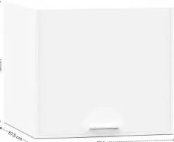 Waschmaschinenschrankaufsatz Linea - 66x67x58cm - 1 Tür - weiß