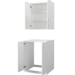 Waschmaschinenschrank Brisa - 70x67x90cm - 2 Türen - weiß