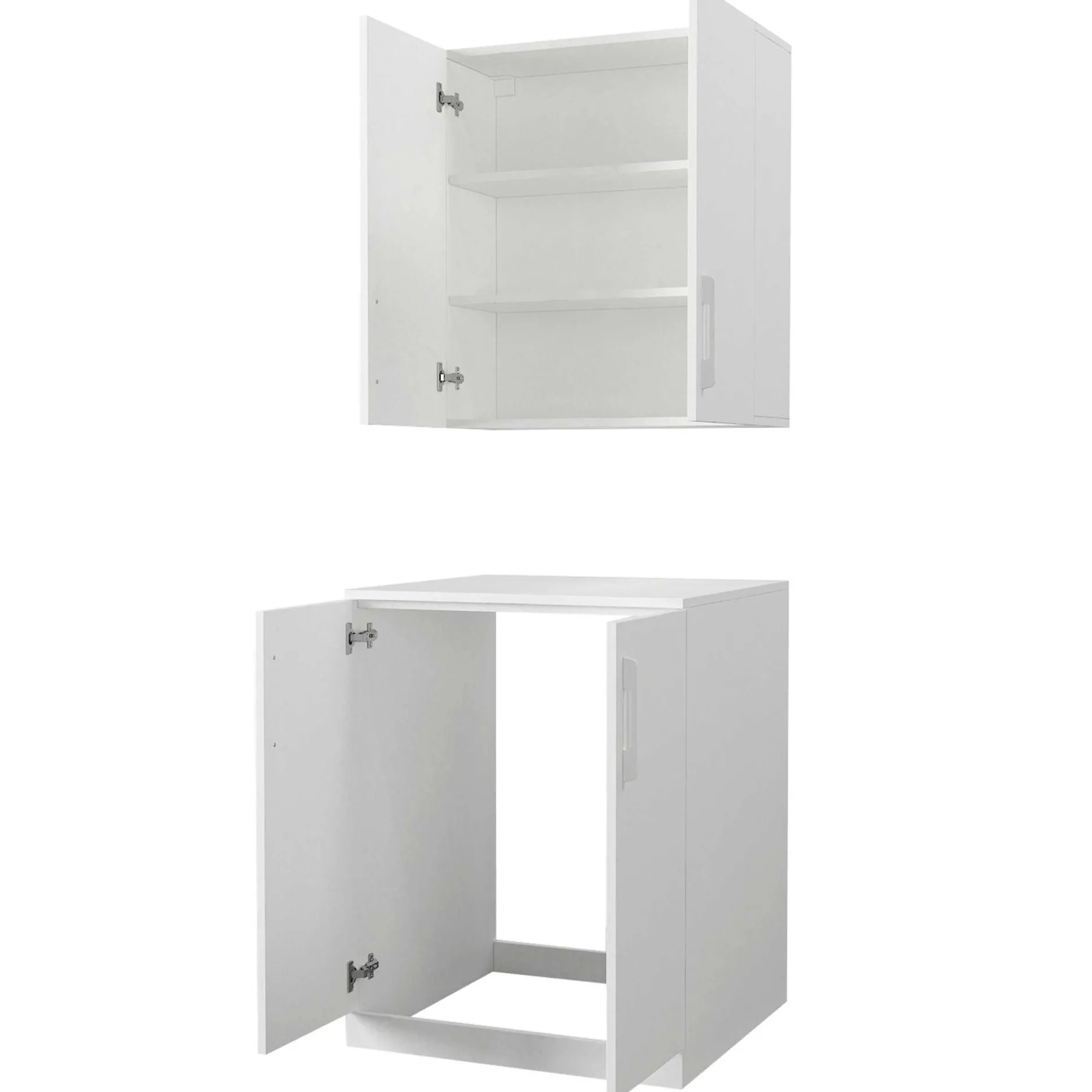 Waschmaschinenschrank Brisa - 70x67x90cm - 2 Türen - weiß
