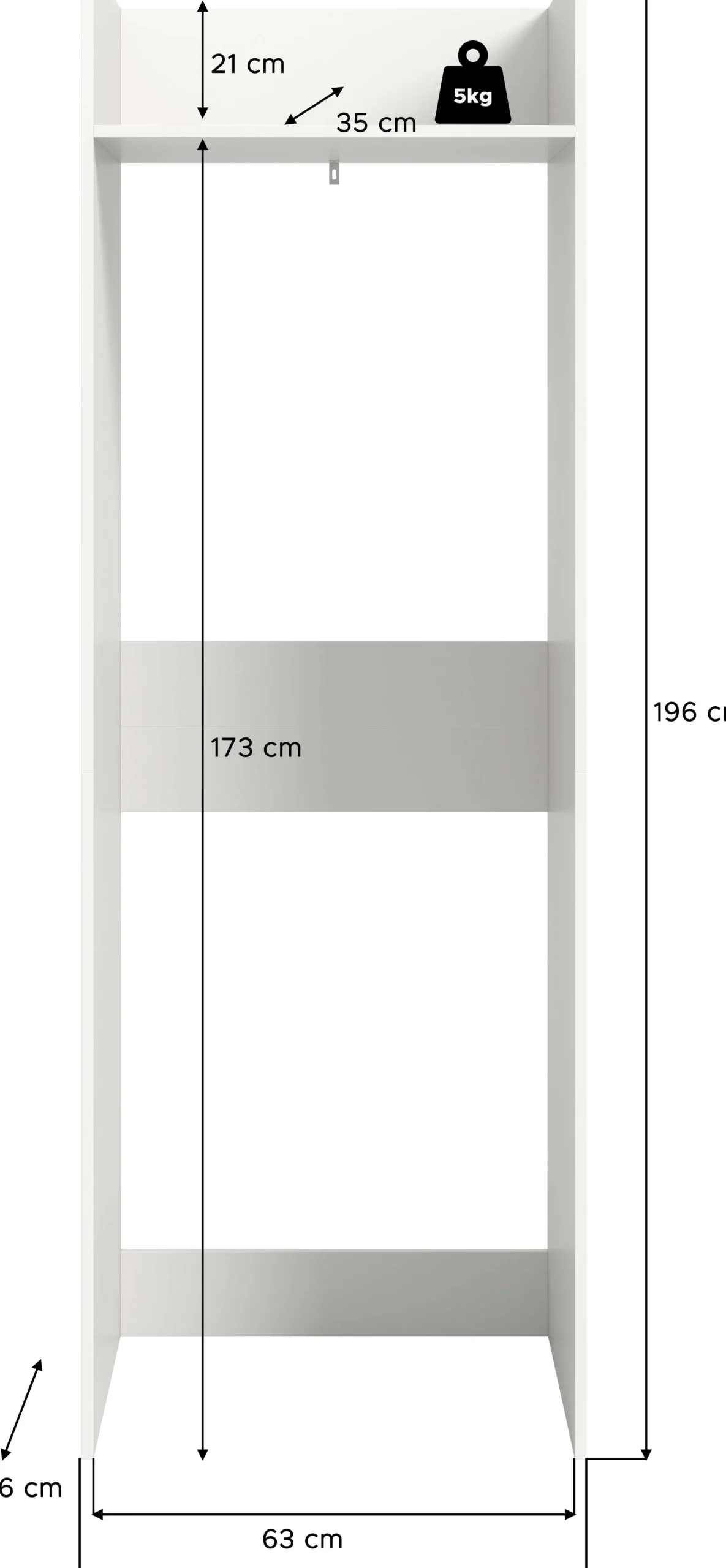 Waschmaschinen-Schrank Free Xonox Anthrazit 66x195x62 cm