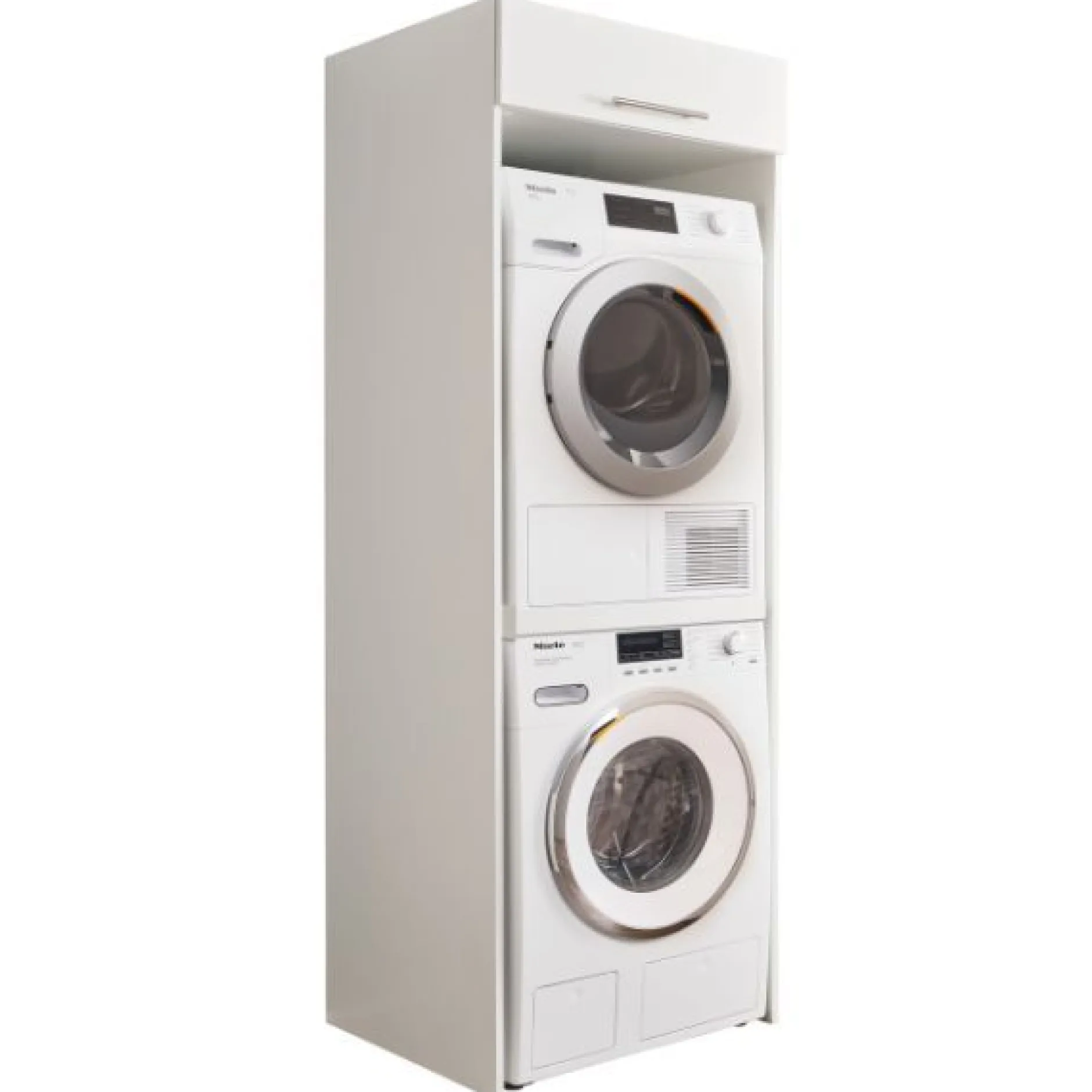 Waschmaschinenschrankkombination Laundreezy | 118 x 68 x 200 cm | Weiß