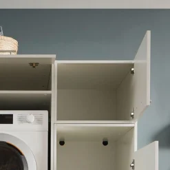 Waschmaschinenschrankkombination Laundreezy | 118 x 68 x 200 cm | Weiß