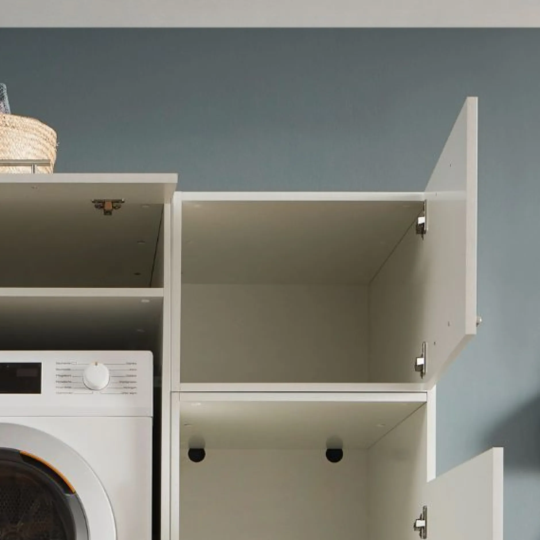 Waschmaschinenschrankkombination Laundreezy | 118 x 68 x 200 cm | Weiß