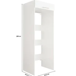 Waschmaschinenschrankkombination Laundreezy | 118 x 68 x 200 cm | Weiß