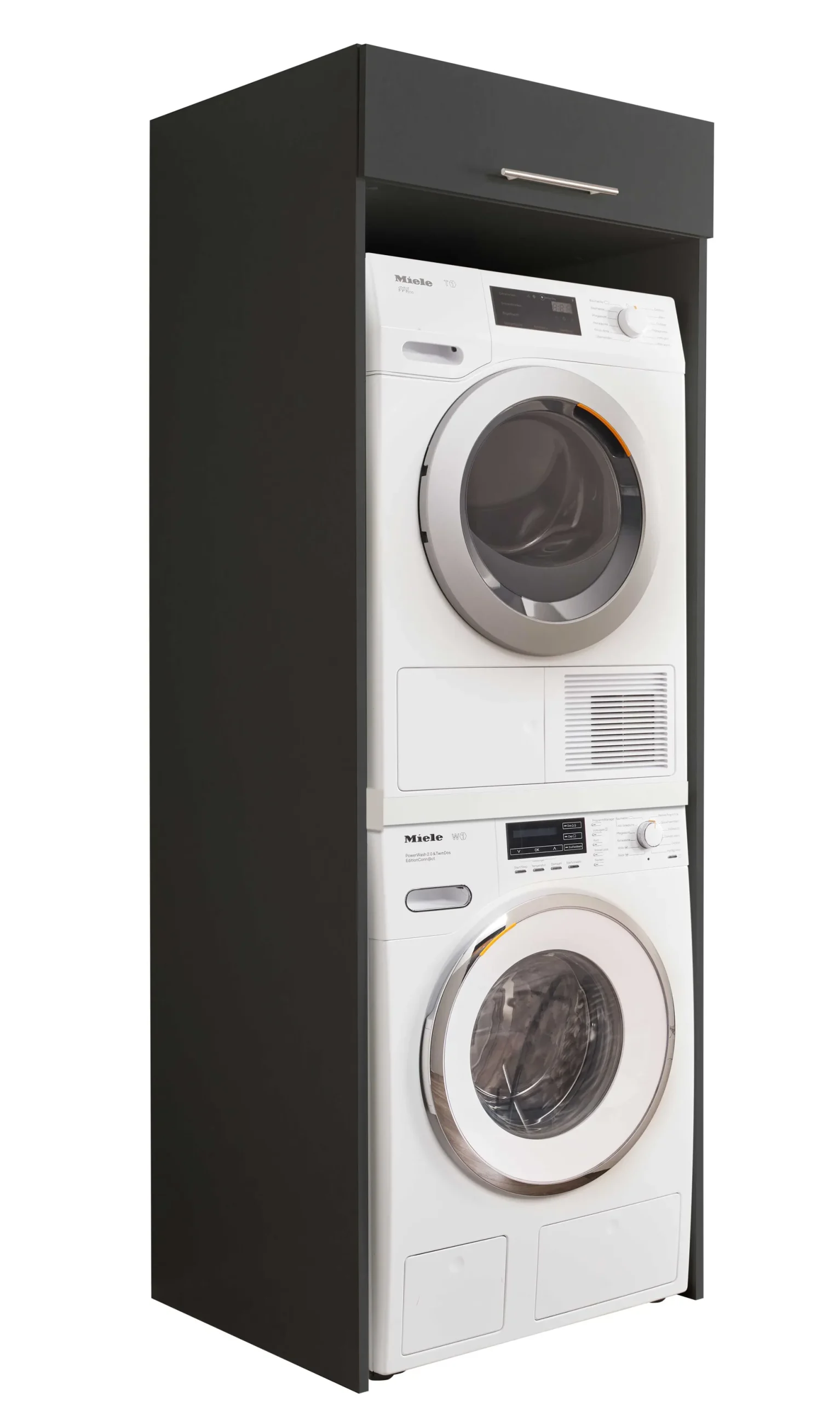 Waschmaschinenschrank-Kombination Laundreezy | 118 x 68 x 200 cm | Anthrazit