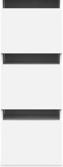 Waschmaschinenschrank Linea - 50x67x142cm - 3 Türen - weiß