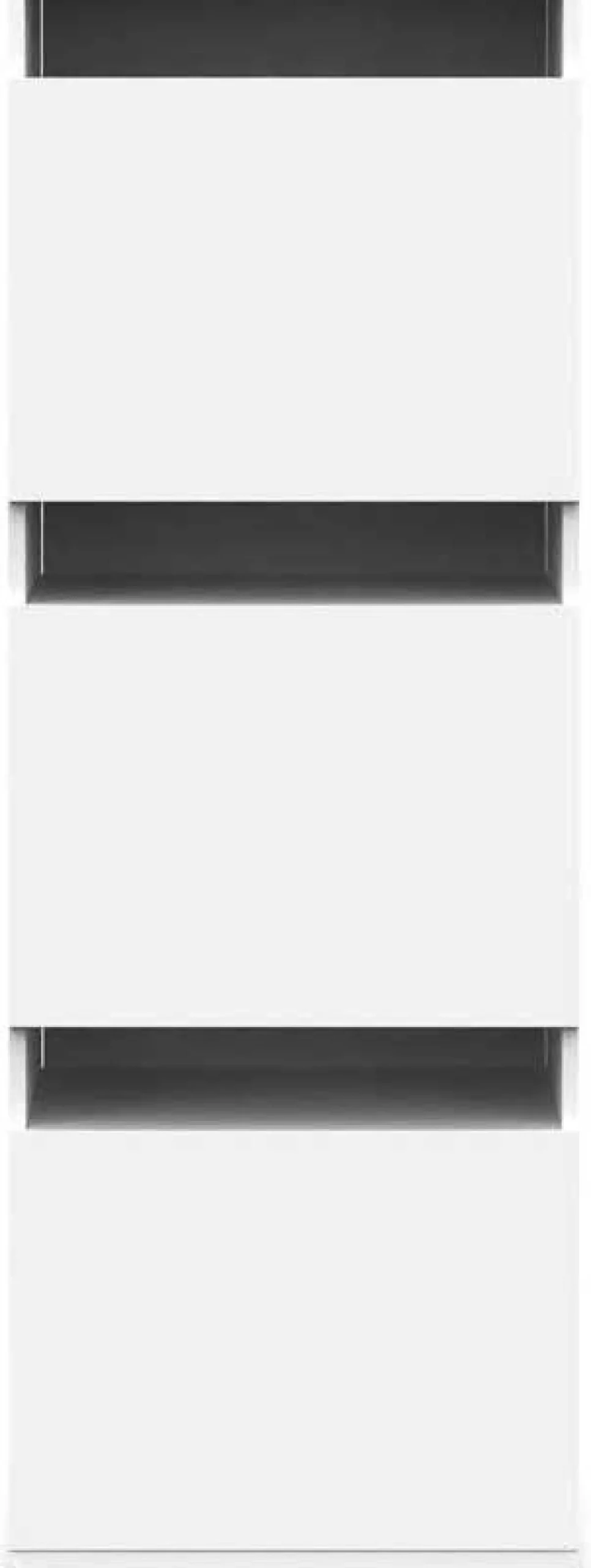 Waschmaschinenschrank Linea - 50x67x142cm - 3 Türen - weiß