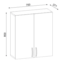 Waschmaschinenschränke Benito - 70x27x80cm und 70x67x90cm - weiß