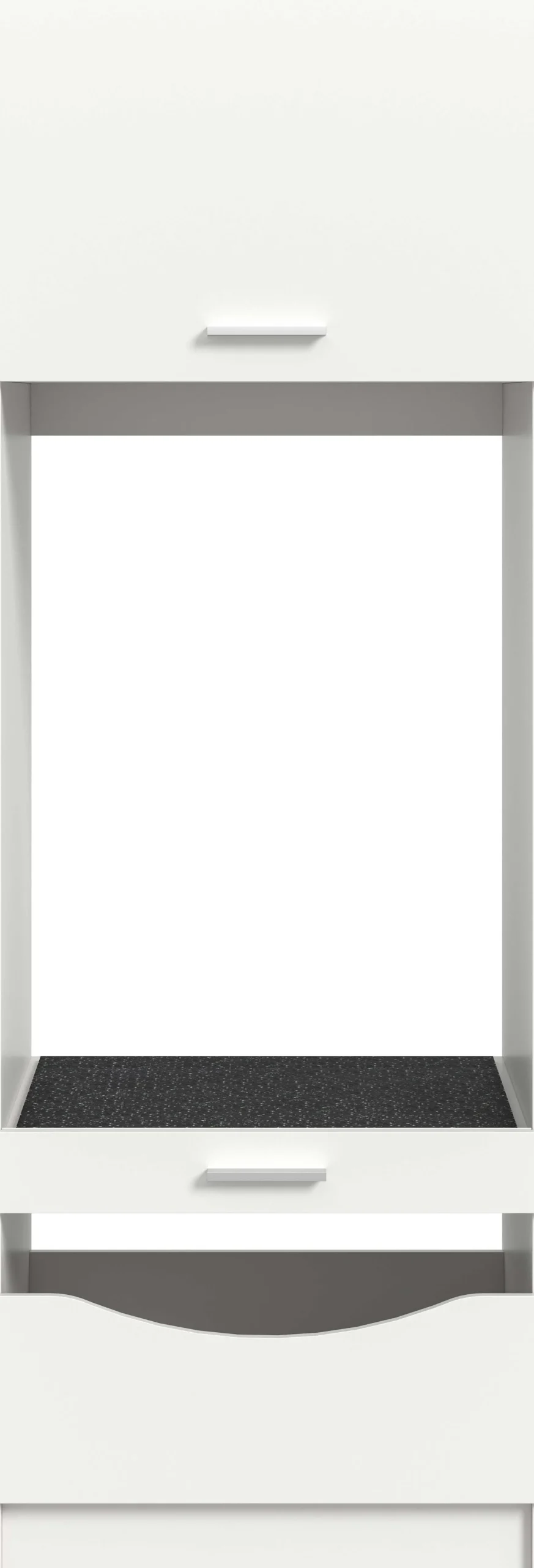 Waschmaschinenunterschrank Free Xonox - Weiß Holzoptik - 66x195x68 cm
