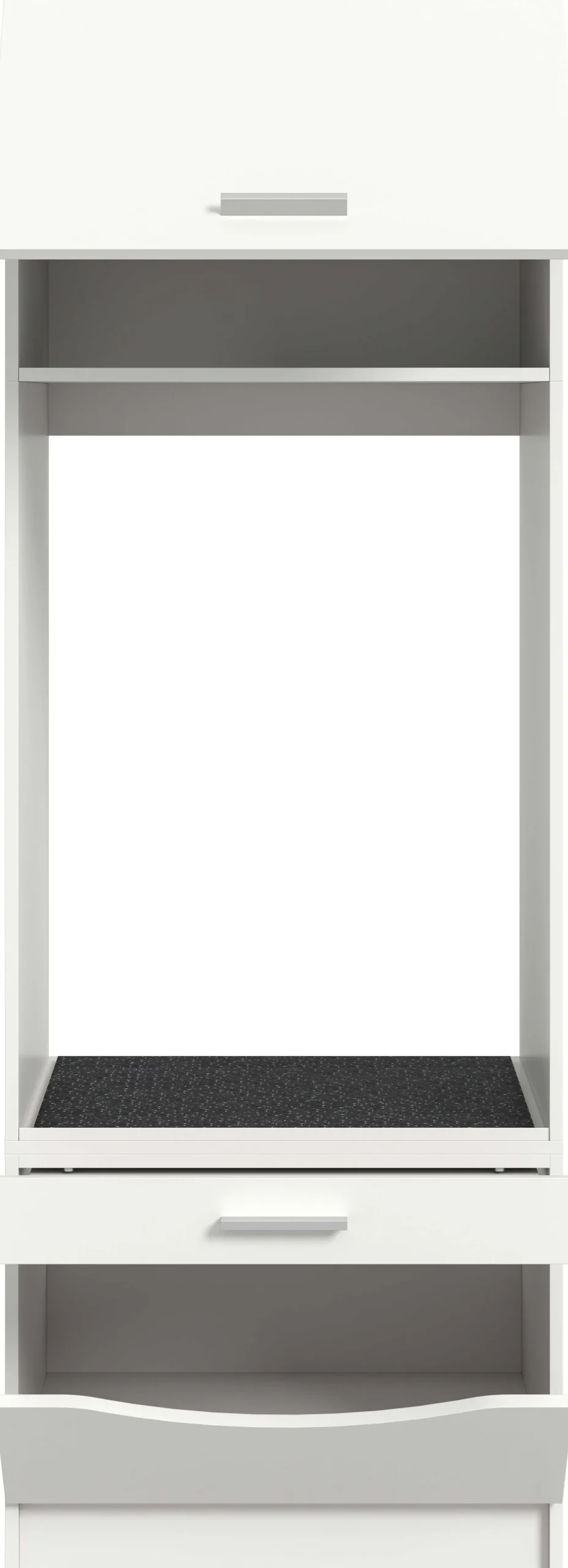 Waschmaschinenunterschrank Free Xonox - Weiß Holzoptik - 66x195x68 cm
