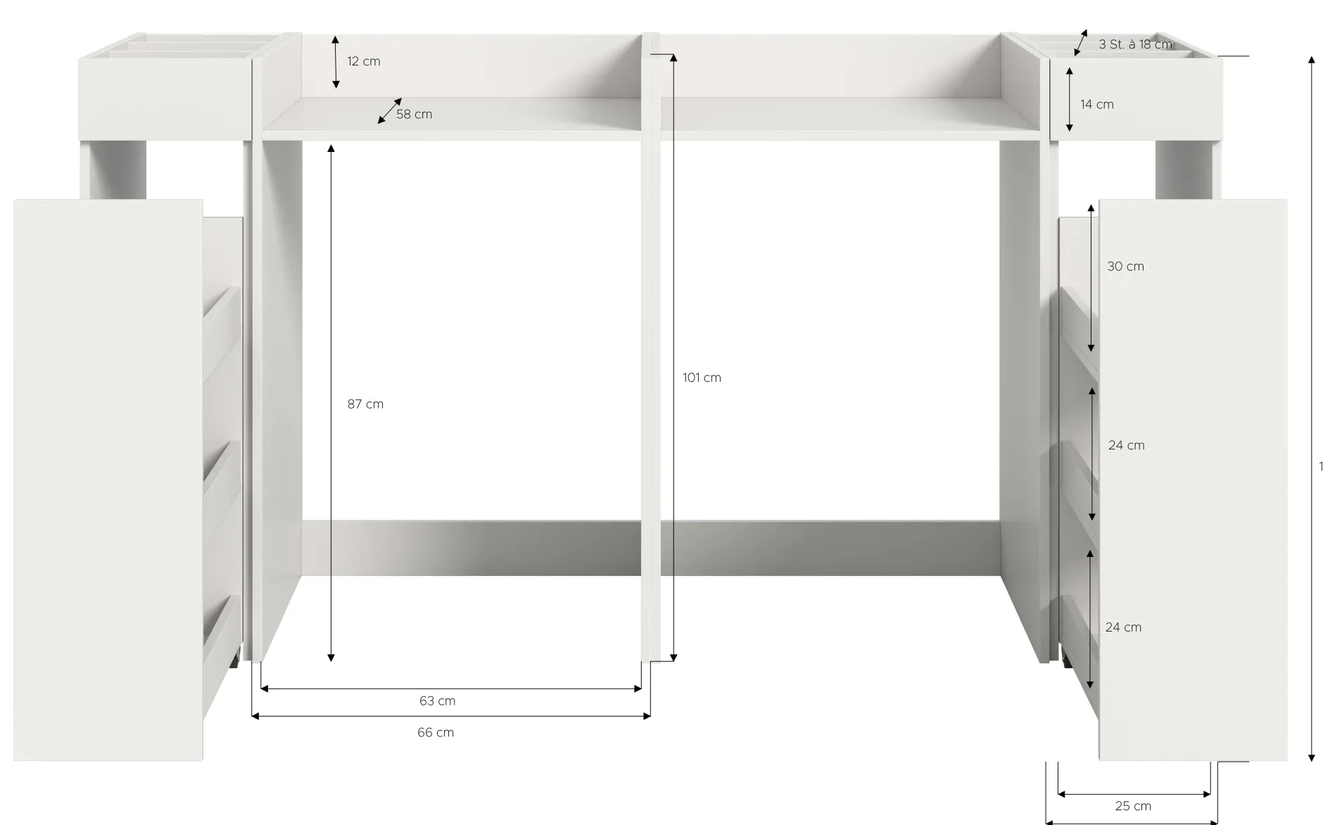 Waschmaschinenverkleidung Free Xonox - Weiß - 190x101x60 cm