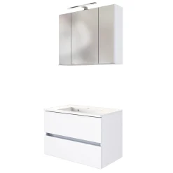 Waschtisch-Möbel-Set Brama 80cm - weiß