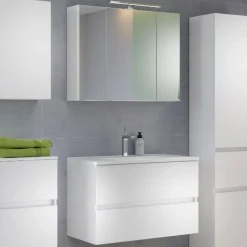 Waschtisch-Möbel-Set Brama 80cm - weiß