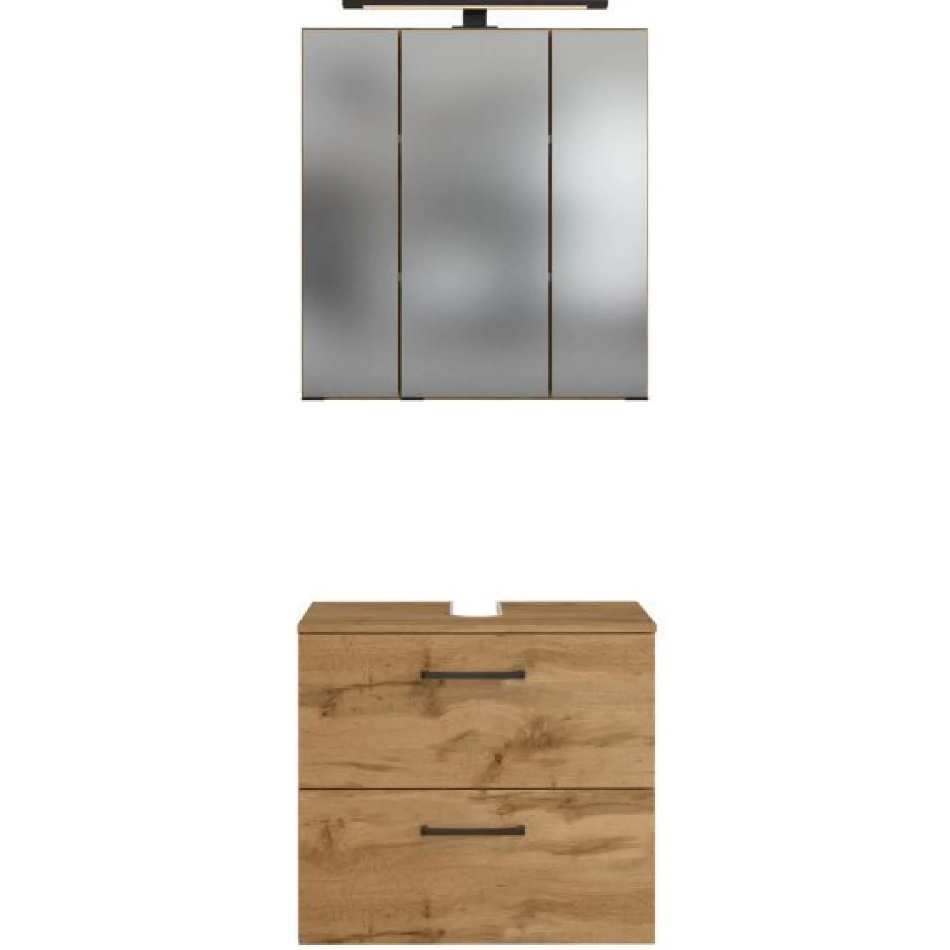 Waschtisch-Set Manchester | Waschtischschrank und Spiegelschrank | Wotan Oak Design