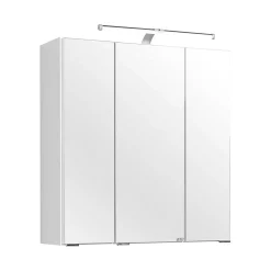 Waschtisch-Set Portofino | Waschtisch mit Waschbecken und Spiegelschrank | Weiß