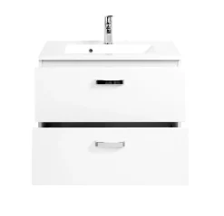 Waschtischunterschrank Bobbi 70cm 2 Schubladen - weiß