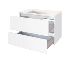 Waschtischunterschrank Brama 80cm 2 Schubladen - weiß
