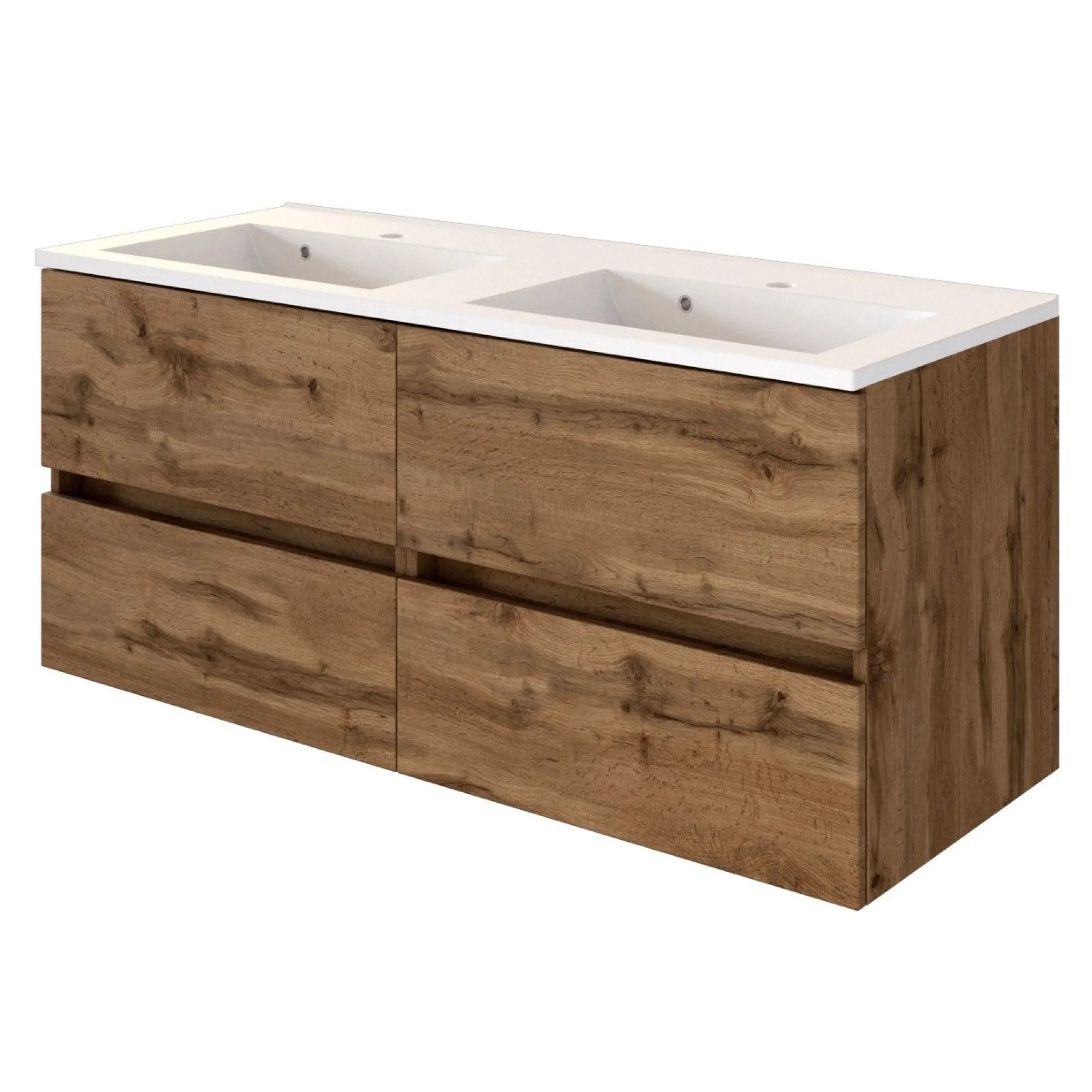 Waschtischunterschrank Brama 120cm 4 Schubladen - wotan eiche