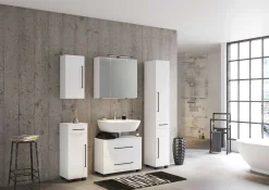 Waschtischunterschrank Dusan 80cm mit 2 Schubladen - weiß
