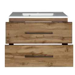 Waschtischunterschrank Dusan 80cm mit 2 Schubladen - wotan eiche