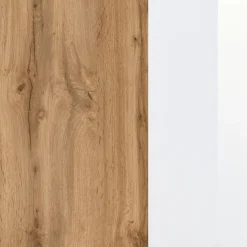 Waschtischunterschrank Helina 80cm mit 2 Schubladen - Eiche/Weiß