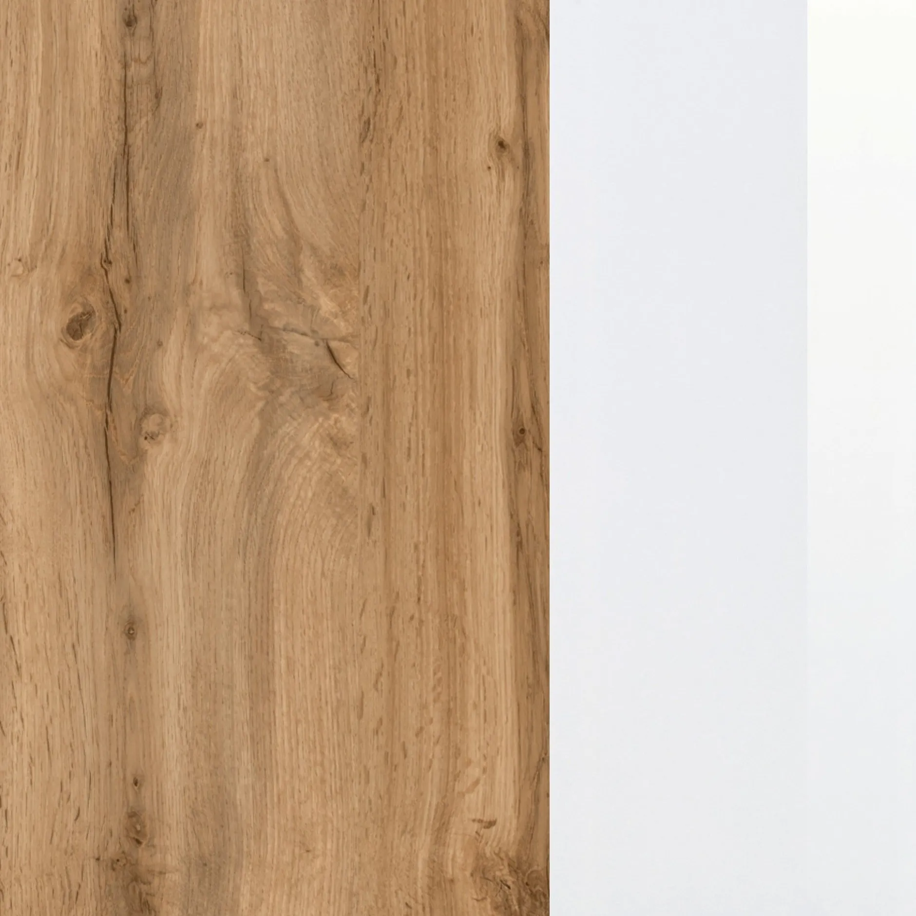 Waschtischunterschrank Helina 80cm mit 2 Schubladen - Eiche/Weiß