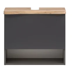 Waschtischunterschrank Karan 61cm 1 Schublade - anthrazit/quecksilber