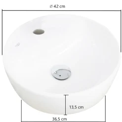 Waschtischunterschrank Karan 121cm mit 2 Waschbecken und 2 Schubladen - anthrazit/eiche
