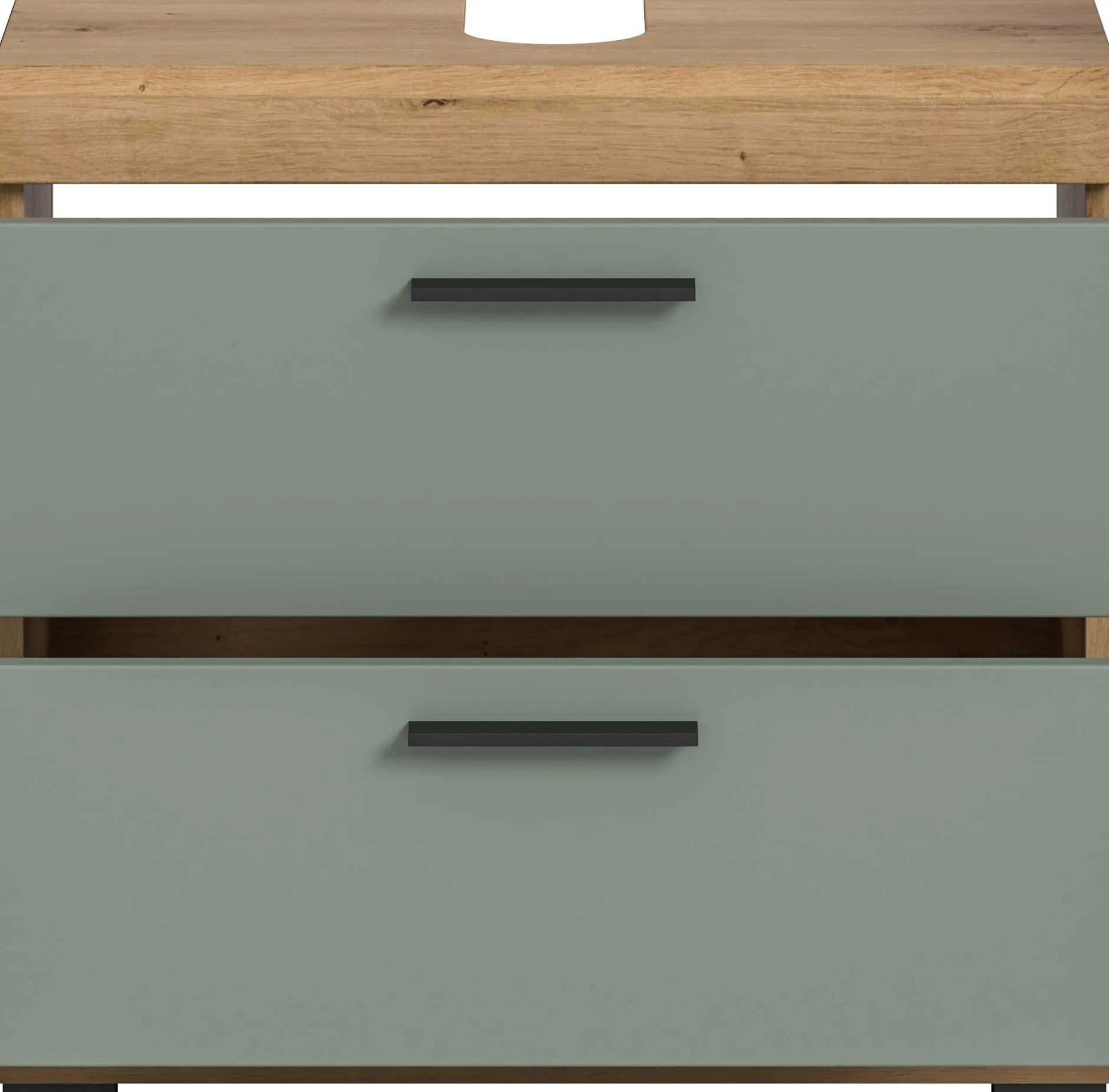 Waschtischunterschrank Scout Xonox - Sagegrün Artisan Eiche - 60x56x34 cm