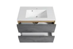 Waschtischunterschrank Varese | 80 x 47 x 56 cm | Eiche Wotan / Betondesign