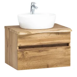 Waschtischunterschrank Vikas 61cm 2 Schubladen - Eiche